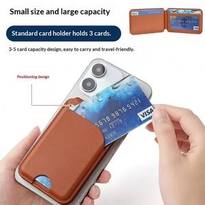Nouveau Portefeuille Magnétique Portable en Cuir PU avec Logo Personnalisé, Porte-Cartes de Téléphone Mobile, Fente pour Cartes d'Identité, Cartes de Crédit, Argent et Cartes Bancaires pour <span class=keywords><strong>iPhone</strong></span> 17 - Product Image 3