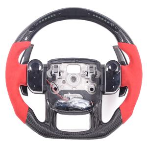 Volant en cuir et fibre de carbone pour Land <span class=keywords><strong>Rover</strong></span> <span class=keywords><strong>Range</strong></span> <span class=keywords><strong>Rover</strong></span> <span class=keywords><strong>Velar</strong></span> Sport, cuir noir, LED, ajustement universel, haute qualité - Product Image 3