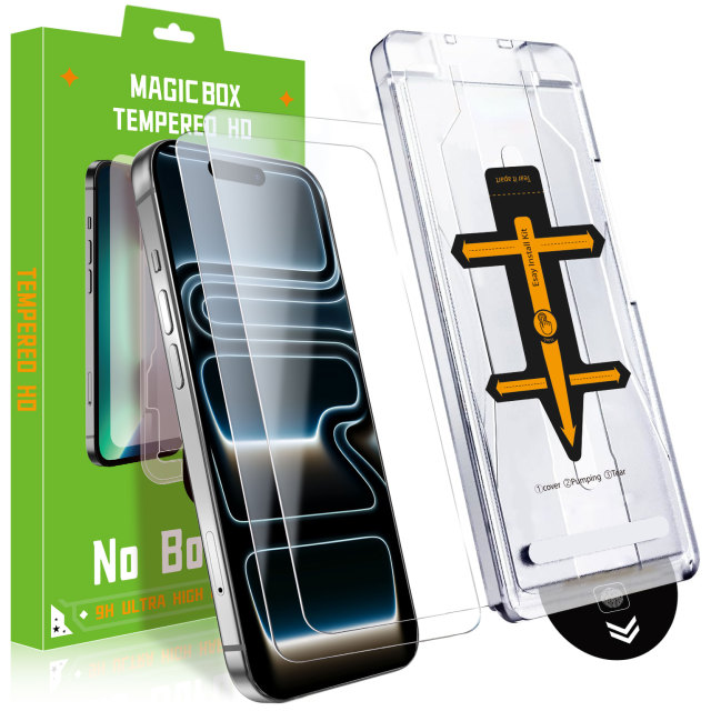 Tempered Glass Screen Protector for iPhone 11 12 13 Pro Max 14 Plus Anti-Shock Anti-Scratch 2.5D 9H HD Clear Easy Install Kit