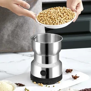 Mini moedor café elétrico automático moagem pó grão Pulverizer especiarias secas máquina moagem