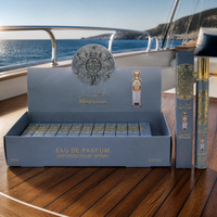 Coffret de Présentation Eau de Parfum Longue Tenue Bleu Ardoise Brillant pour Elle & Lui – Idéal Bal de Promo, Pique-nique, Croisière, Remise de Diplôme