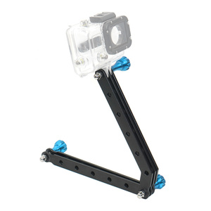 Brazo de extensión CNC para selfie stick con tornillos de perilla, soporte de aleación de aluminio para casco, para cámaras GoPro, Insta360 y DJI Action - Product Image 3