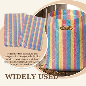 Bolsa Tejida de PP a Rayas de Colores Personalizada con <span class=keywords><strong>Precio</strong></span> de Fábrica, con Impresión de Logotipo, <span class=keywords><strong>Saco</strong></span> de Polipropileno para Compras y Almacenamiento - Product Image 4