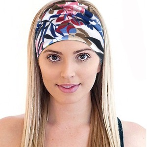 Diadema deportiva a <span class=keywords><strong>rayas</strong></span> bohemias, accesorio elástico grande para el cabello de playa atlética para Yoga, correr, uso en el gimnasio - Product Image 2
