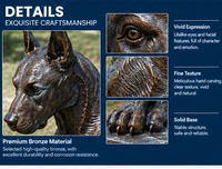 Sculpture de Bouledogue Allemand en Bronze Faite à la Main, Haute Définition, Paire de Chiens Gardeurs en Métal Coulé, Statue pour Entrée de Villa, Art de Jardin
