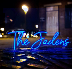 Neon Sign Jadens Personalisasi Biru dengan Lampu LED dan Kabel USB 5V untuk Dekorasi Dinding Acara Pernikahan, Ulang Tahun, Prom - Product Image 2