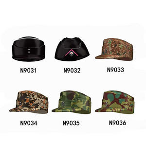 Blocs de construction MOC WW2 Casquette de camouflage allemande Mini figurines d'action Soldats d'infanterie Accessoires de chapeau Briques Jouets - Product Image 1