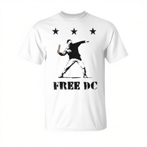 Camiseta gratuita de DC con gráfico de Sandwich Guy y diseño de estrellas - Product Image 2