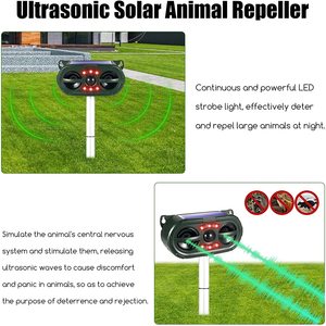 Dispositif répulsif à ultrasons pour oiseaux, à énergie solaire, avec capteur de mouvement, son et lumière clignotante, OEM ODM, pour ferme - Product Image 2