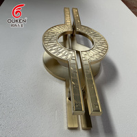 Poignées de porte de luxe Grand Pull, design élégant, pour portes en verre, finition haut de gamme, en laiton, pour villas et hôtels