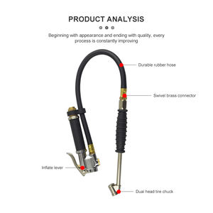 Manomètre de pression des pneus de sortie d'usine mesureur de pneu outil d'étalonnage manomètre de pistolet à Air - Product Image 3