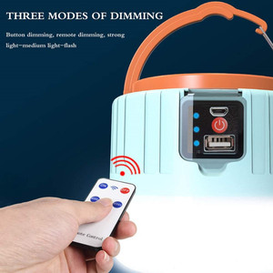 Solar Camping Light Led Emergency Lantern With Remote <b>Control</b> And <b>Usb</b> Charging Port For Outdoor Use - Product Image 4
