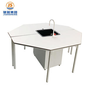 Meubles de laboratoire de conception moderne de haute qualité JS, table de laboratoire d'étude de chimie, de physique et de biologie avec découpe pour évier pour une utilisation scolaire - Product Image 5