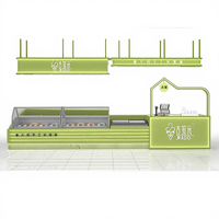 Vitrine à thé aux fruits - Comptoir de bar à yaourt et jus de noix de coco sauté multi-positions personnalisable et durable avec sublimation thermique