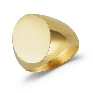 В Стиле Хип-хоп ювелирные изделия для мужчин геометрический овальное кольцо золотого, черного и синего цвета с нержавеющая сталь перстни мужские ювелирные изделия