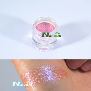 Naroon White Chameleon Glitter Aurora Pigment Rainbow Highlights Multichrome Eyeshadow Powder