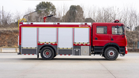Camion de pompiers diesel Dongfeng 4x2 avec lance aérodynamique, réservoir d'eau de 5000 L, réservoir de mousse de 2000 L, pour intervention urbaine et industrielle, certifié CE, OEM
