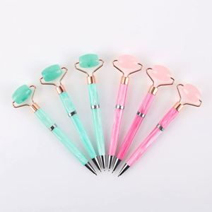 Wholesale Custom Logo Printed Luxury Jade Facial <b>Roller</b> Pen Ballpoint Pens 0.5mm Blue <b>Ink</b> Cute Forever Pen Resin Promotion Use - Product Image 1