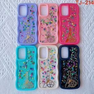 Baili nhà máy phổ biến đầy màu sắc sóng lớn thả keo bướm tình yêu kim cương sang trọng tự làm nhựa Pha Lê Trường hợp điện thoại cho Samsung A34/A55 - Product Image 6