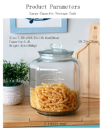 Grand pot de stockage en verre Etolies avec couvercle en arachides, récipients de stockage des aliments en verre de 183oz, boîtes de cuisine.