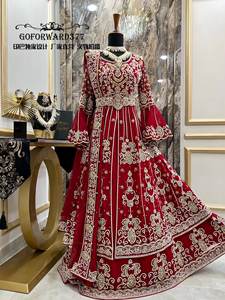 2026 Hui Princess Embroidered Crystal Anti Static Wedding Dress Ba Suit Sari High End Custom China <strong>Lengha</strong> Luxury - Product Image 5