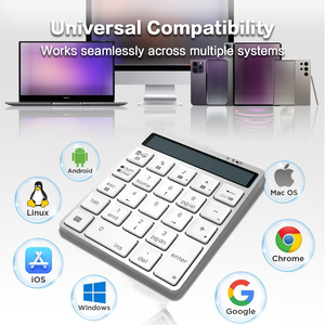 Portable Wireless numeric keypad Mini 23 Keys Rechargeable Scissor Switch Calculator Keyboard for Laptop Finance Office - Product Image 3