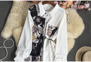 Semplice camicia di media lunghezza abiti Casual abbigliamento <span class=keywords><strong>donna</strong></span> autunno 2022 <span class=keywords><strong>donna</strong></span> <span class=keywords><strong>vestiti</strong></span> <span class=keywords><strong>taglie</strong></span> <span class=keywords><strong>forti</strong></span> abito formale per le donne - Product Image 4