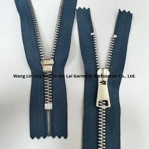 <span class=keywords><strong>Fermeture</strong></span> éclair en alliage de titane et d'aluminium électroplaqué # 5 fermetures éclair à glissière à extrémité fermée, plusieurs couleurs et tailles, textile de maison, glissière platine - Product Image 2