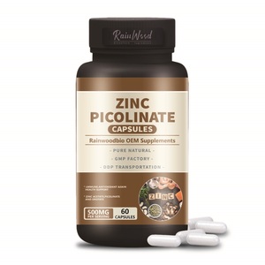 Rainwood Zink Picolinaat <span class=keywords><strong>Capsules</strong></span> Voedingsmiddelkwaliteit Zink Supplement Hoge Kwaliteit 99% Zuiver Zink Picolinaat <span class=keywords><strong>Capsules</strong></span> - Product Image 1