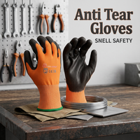 Gants de protection des mains en PU à excellente dextérité, résistants aux coupures et aux déchirures SNELL, pour les travaux de construction, de bricolage et de menuiserie