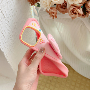 Custodia porta fiocco rosa di alta qualità con cuore da ragazza che scoppia per <span class=keywords><strong>iPhone</strong></span> - Product Image 5