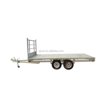 Remorque à plat galvanisée de 12x7ft avec des côtés de baisse
