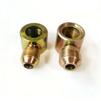 Raccord banjo hydraulique mâle en acier au carbone, adaptateur à angle droit haute pression pour système de freinage de camion