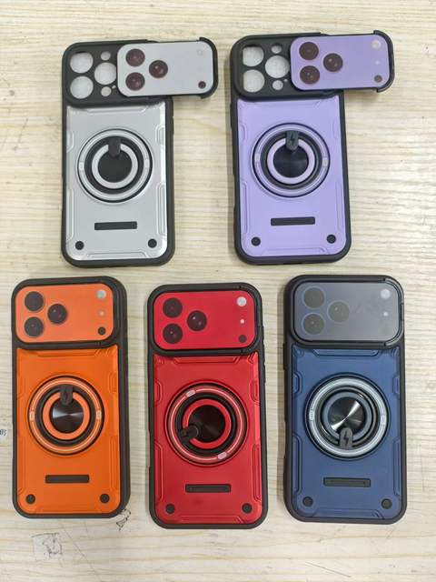 Factory Sliding Window Ring Stand Magnetic Phone Case Cover for Tecno Spark Go 3 POVA Curve 7 Pro for Infinix Hot 60 60i Fundas
