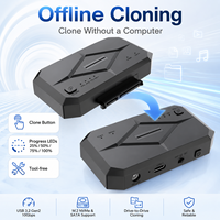 Station de clonage hors ligne pour disques M.2 NVMe SATA III, 10 Gbps USB3.2 Gen2, sans outil, compatible 2.5/3.5 2230-2280 M.2, jusqu'à 8 To, duplicateur de disques durs