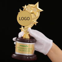 Personnalité métal trophée UV imprimé réalisation médaille bois verre cristal plastique pour prix salon cadeaux