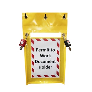 Pochette de permis en plastique PVC flexible pochette verrouillable pochette de permis de travail porte-documents - Product Image 1