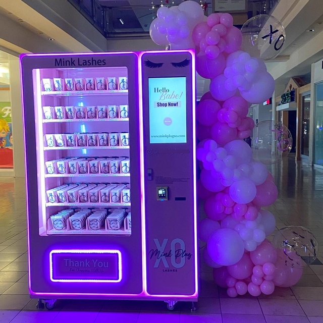 Automated Retail Beauty Vending Machine With Card Reader Eyelashes Vending Machines Cosmetics Vending Machine for Shopping Mall