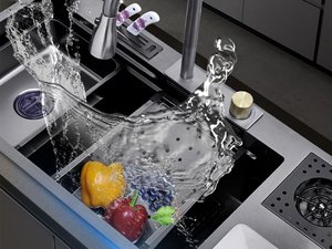 Fregadero de Cocina Grande de Acero Inoxidable 304 con Cubo de Basura Integrado, Lavabo Doméstico - Product Image 2