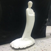 Ventes à bas prix haut de gamme sculpté à la main en marbre blanc pur intérieur décoratif paisible bouddha statue abstraite