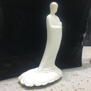 Giá thấp bán hàng cao cấp Tay Chạm Khắc Đá Cẩm Thạch Trắng tinh khiết trong nhà trang trí hòa bình Phật trừu tượng tượng - Product Image 4