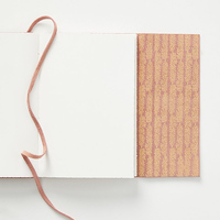 Agenda personnalisé avec logo rose, couverture souple, journal en cuir suédé, carnet pour femmes