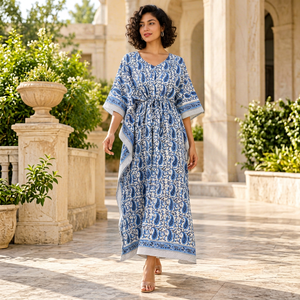 <b>Maxi</b> Woven 100% Cotton <b>Bohemian</b> <b>Dress</b> Floral Pattern Sleeveless Loose Fit All Seasons - Product Image 1