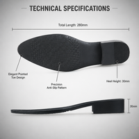 Semelle extérieure en caoutchouc élégante pour chaussures habillées à bout pointu pour hommes, antidérapante, pour chaussures de ville, fabrication OEM ODM personnalisée