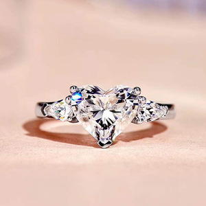 Anello a Forma di Cuore e Goccia, Design Stile Principessa, Anello da Dito per Donne - Product Image 2