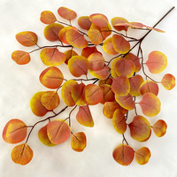 Vente en gros, feuilles de pomme verte, feuilles d'eucalyptus artificielles