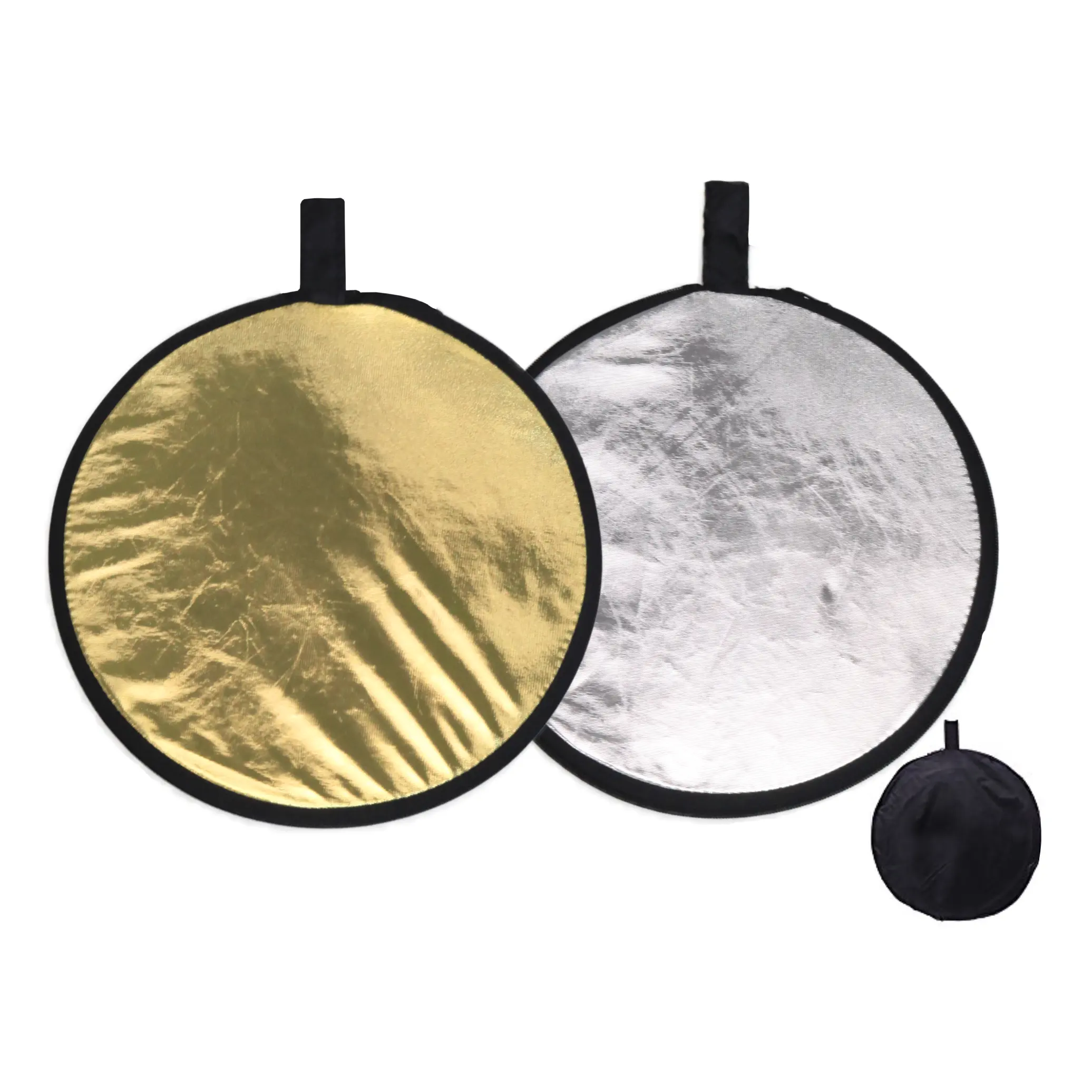 Silver Gold Photography Reflector 30cm 2 In 1 Collapsible Studio Photo Round Reflector Board Indoor Outdoor Lighting Diffuser