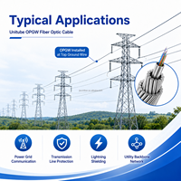 Cable de Fibra Óptica OPGW Unitube de 24, 48 y 72 Núcleos G652D, Cable de Tierra Óptico para Proyectos de Redes Eléctricas