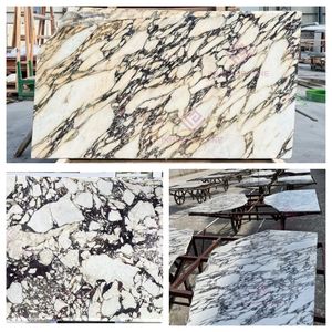 แผ่นหินอ่อน Calacatta <span class=keywords><strong>Viola</strong></span> ขนาดใหญ่สำหรับโต๊ะกาแฟโต๊ะรับประทานอาหารสร้างผลกระทบที่โดดเด่นในวิลล่าหรูและรีสอร์ทระดับไฮเอนด์ - Product Image 1