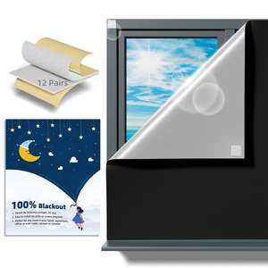 Rideaux occultants portables pouvant être coupés 100% stores occultants en matériau occultant pour bébé ou voyage-Noir - Product Image 1